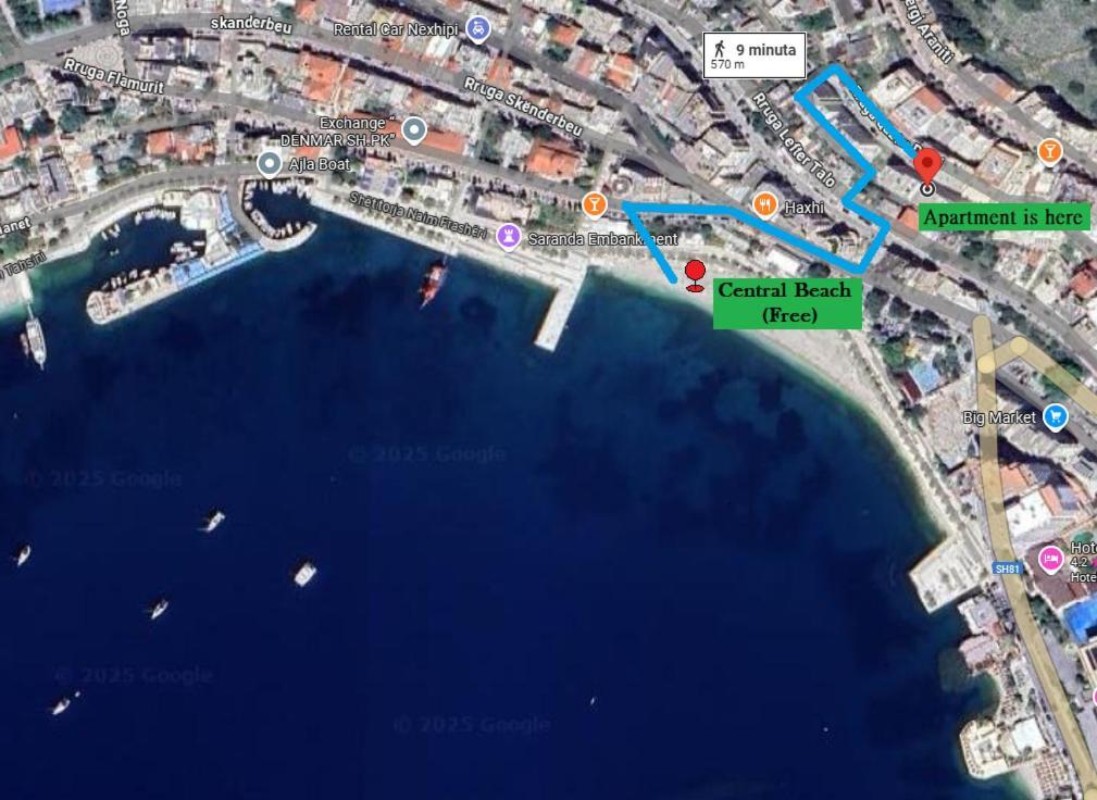 Rose Sea View Apartment Sarande Bagian luar foto